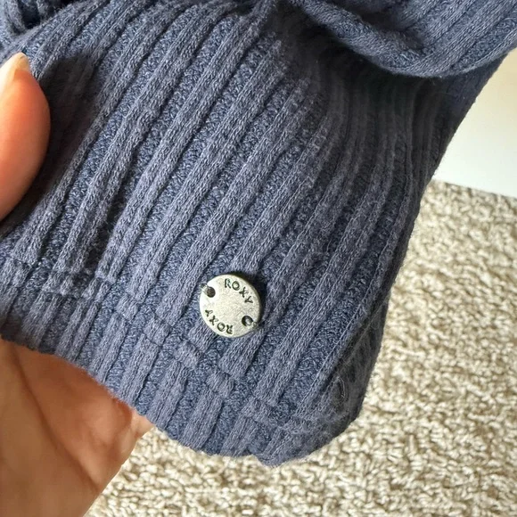 Roxy Dark Blue Button-Front Jumpsuit - Picture 4 of 4